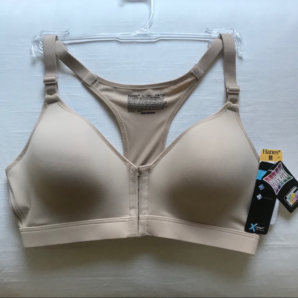Hanes Cooling Comfort Easy On Front Close Bra